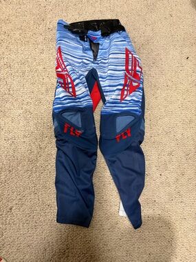 Fly Racing Kids Blue Red Motocross Pants